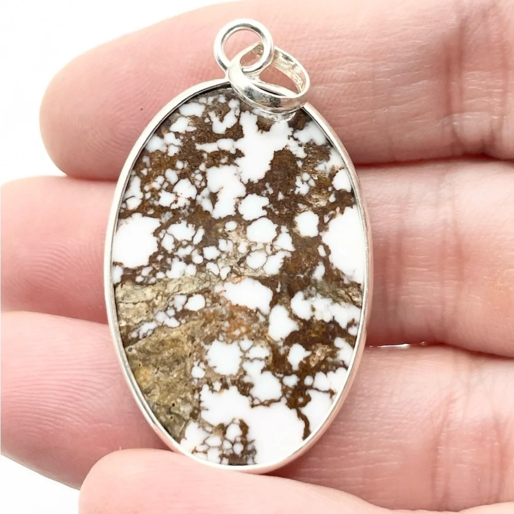 Wild horse Jasper 925 Sterling silver Pendant - Picture 6 of 7